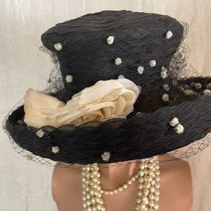 Vintage Black Eric Javits Hat